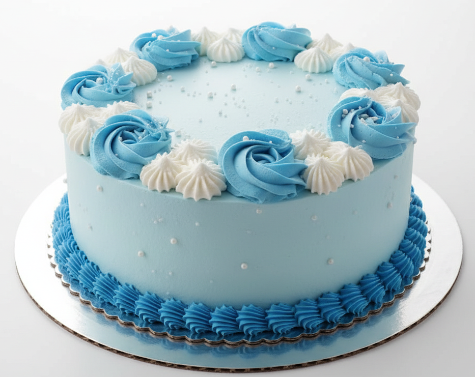 Premium Eggless Blue Baby Shower Cake by Cake Mart