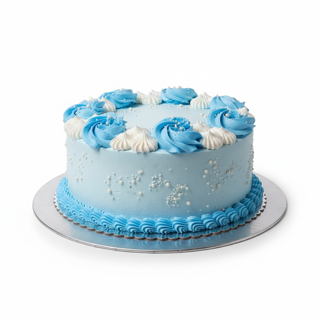 Premium Eggless Blue Baby Shower Cake by Cake Mart